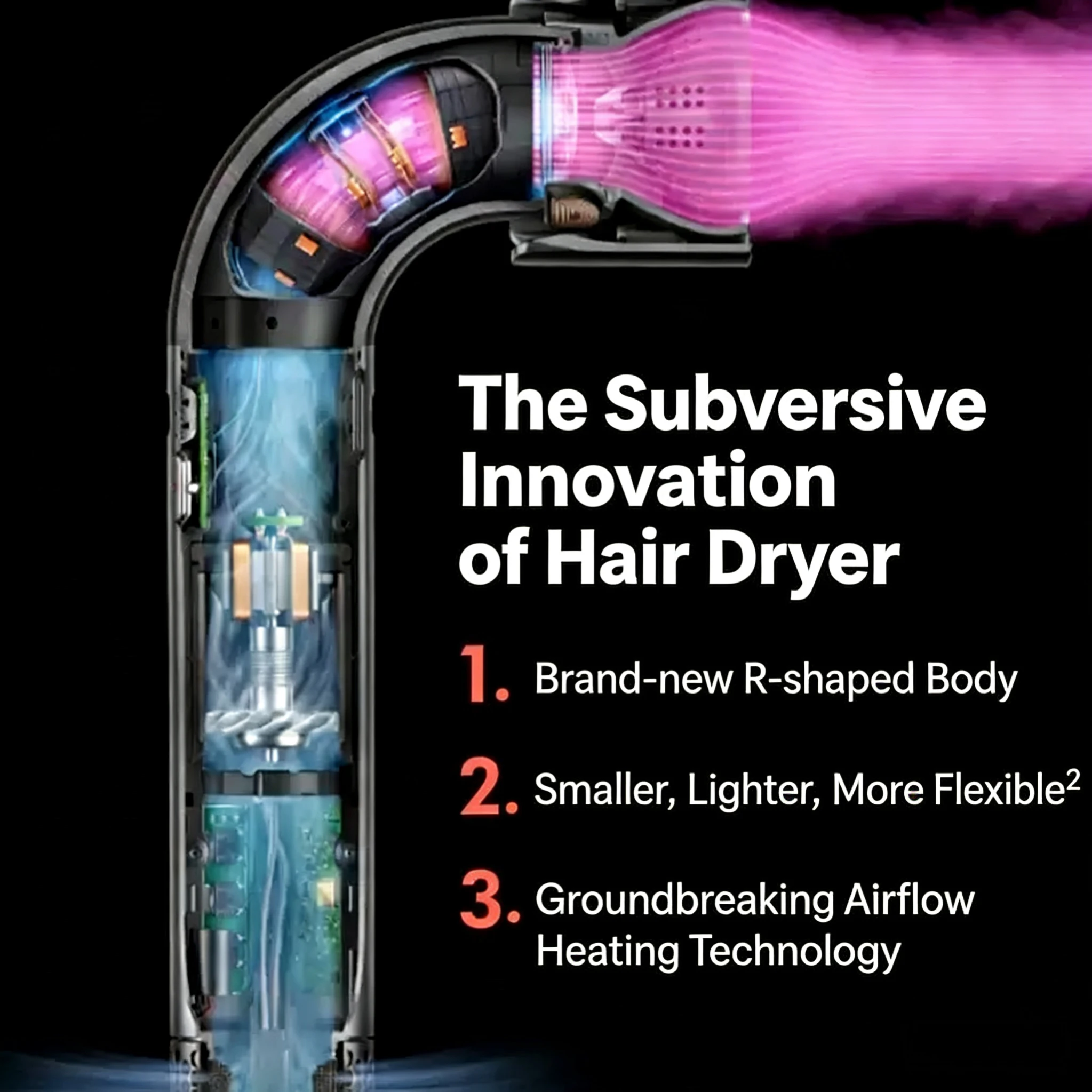 5 in 1 Professional High-Speed Hair Dryer with Curved Tube 30-Second Quick Drying Strong Wind Power for Efficient Styling gallery 4