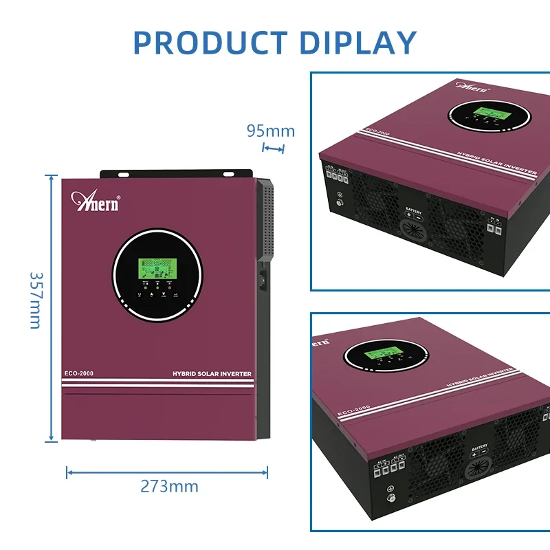 Inversor solar híbrido, 3,2kw, 3200w, 2kw, 2000w, 24v, 12v, mppt, híbrido, fora da rede, onda senoidal pura, 80a, 230v, 50hz/60hz