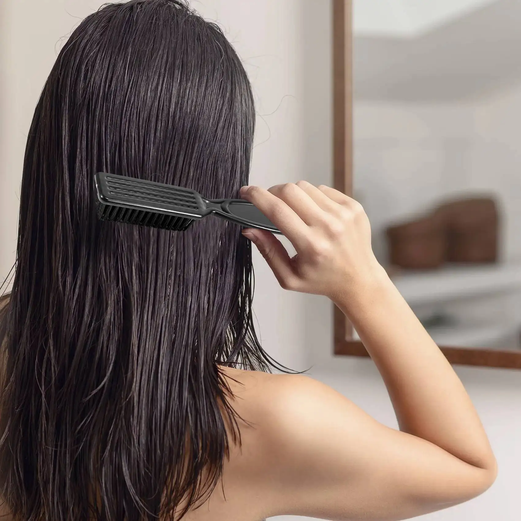 Cepillo de limpieza con forma de cabeza de aceite Vintage, peine, tijeras, cepillo de limpieza, peluquería, desvanecimiento de la piel, tallado