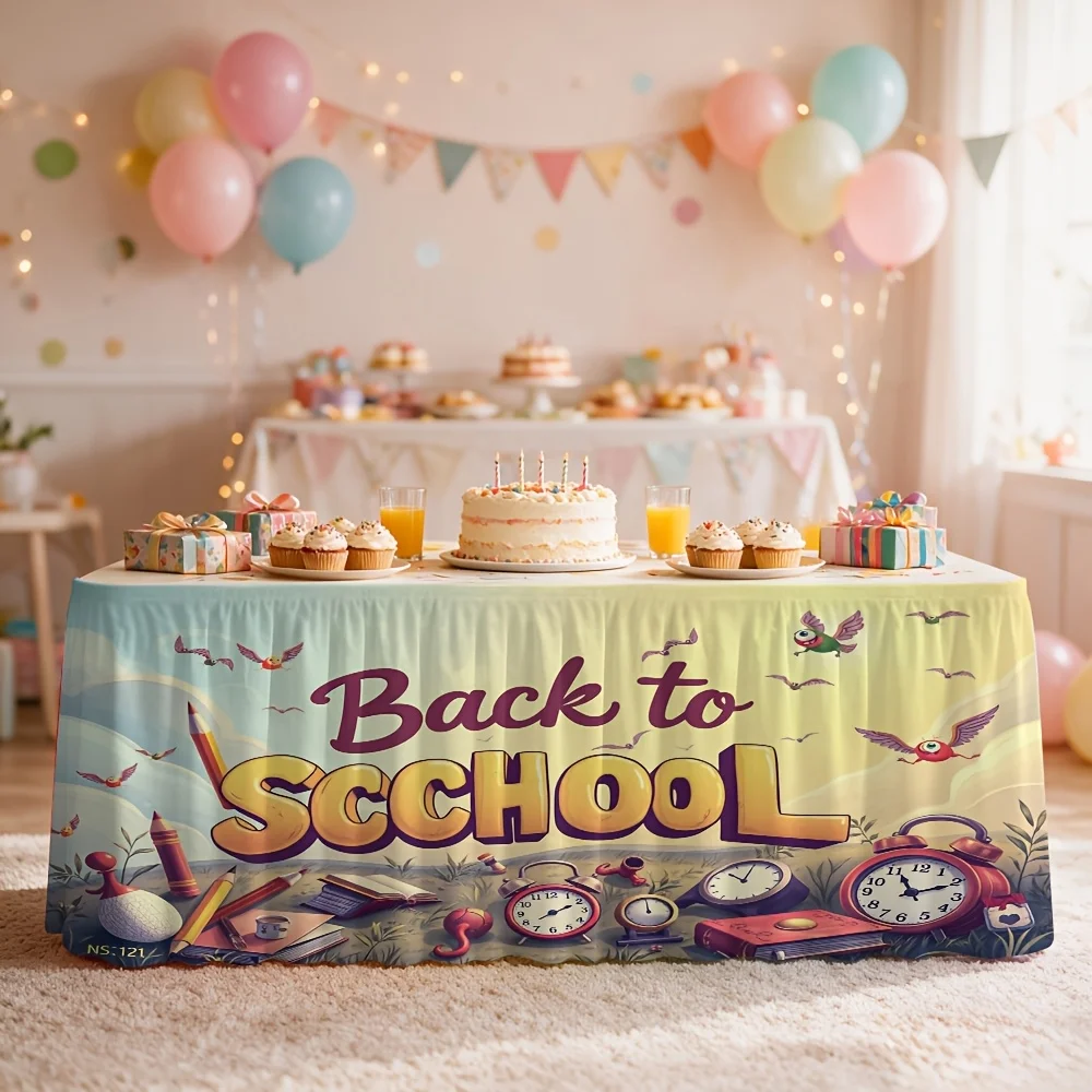 1-Pack homecoming printed tablecloth/table skirt for homecoming party interior decoration