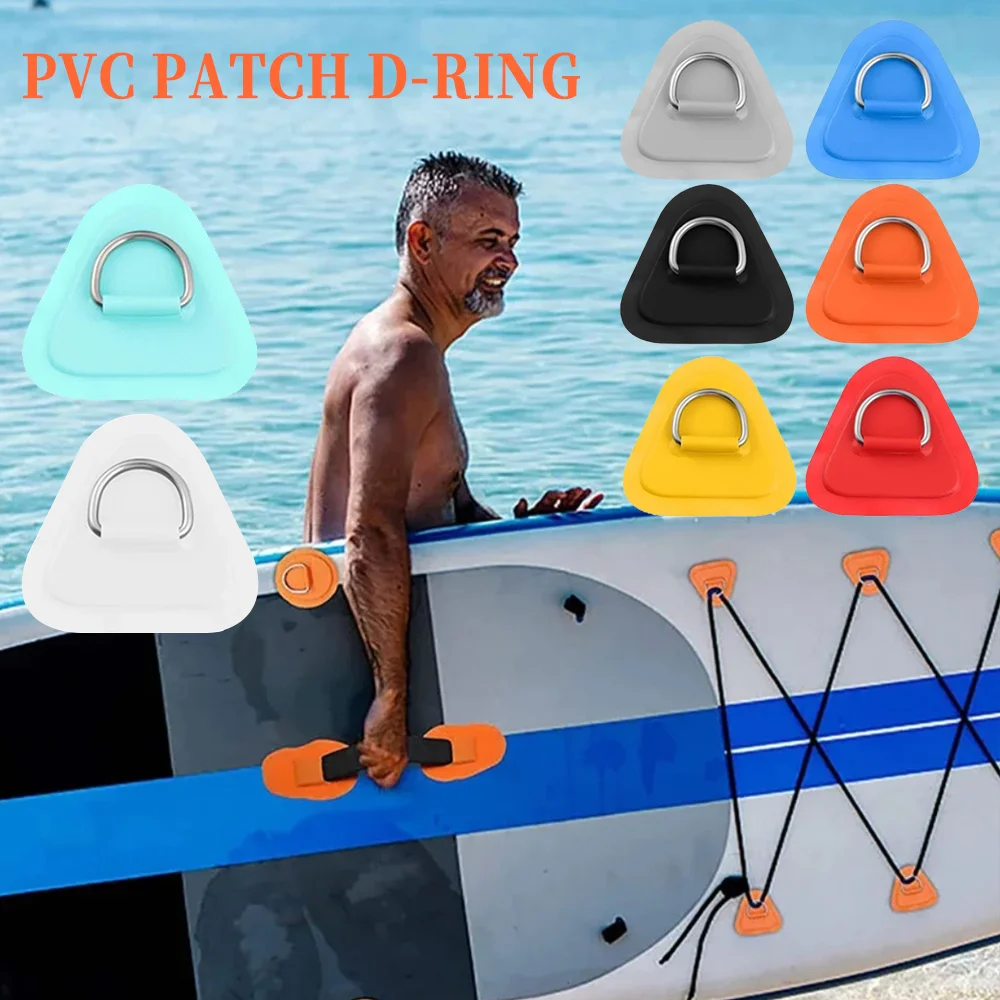 

Triangle Surfboard Dinghy Boat PVC Patch Stainless Steel Kayak Accessory Inflatable Boat Rope Clip Deck Rigging Loop Surfing