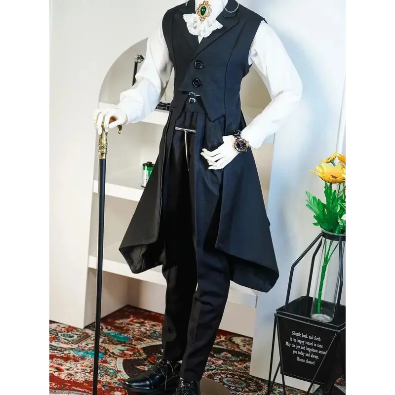 Ropa para muñeca 1/3, traje para muñeca Bjd de 75cm, conjunto de chaleco, chaleco, camisa y pantalones, juguetes para jugar a las casitas, accesorios para muñecas, sin muñeca