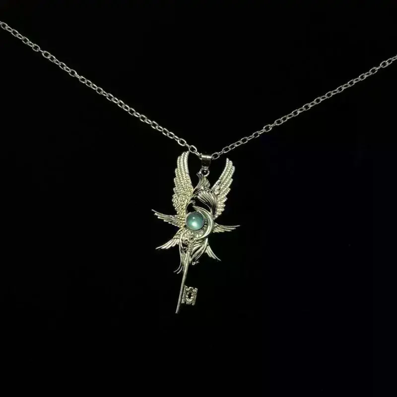 Moon Wing Key Necklace,Vintage Jewelry , Key Charm,Fashion Choker For Women Men Accessories Gift