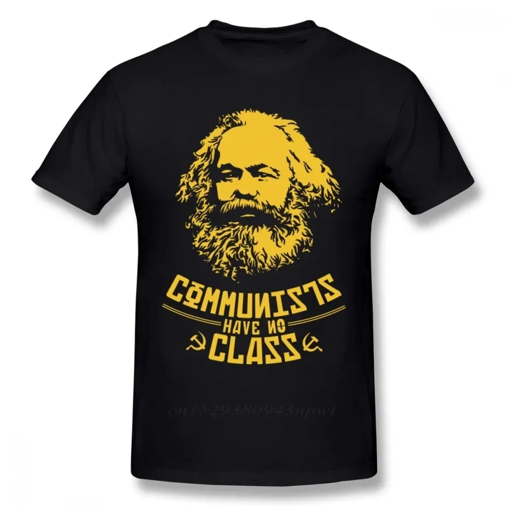 KerI Merx Communists Have No Class T Shirt for Man Unique Design Connumism CCCP Marxism T Shirt Guys Punk Designer Streetwear