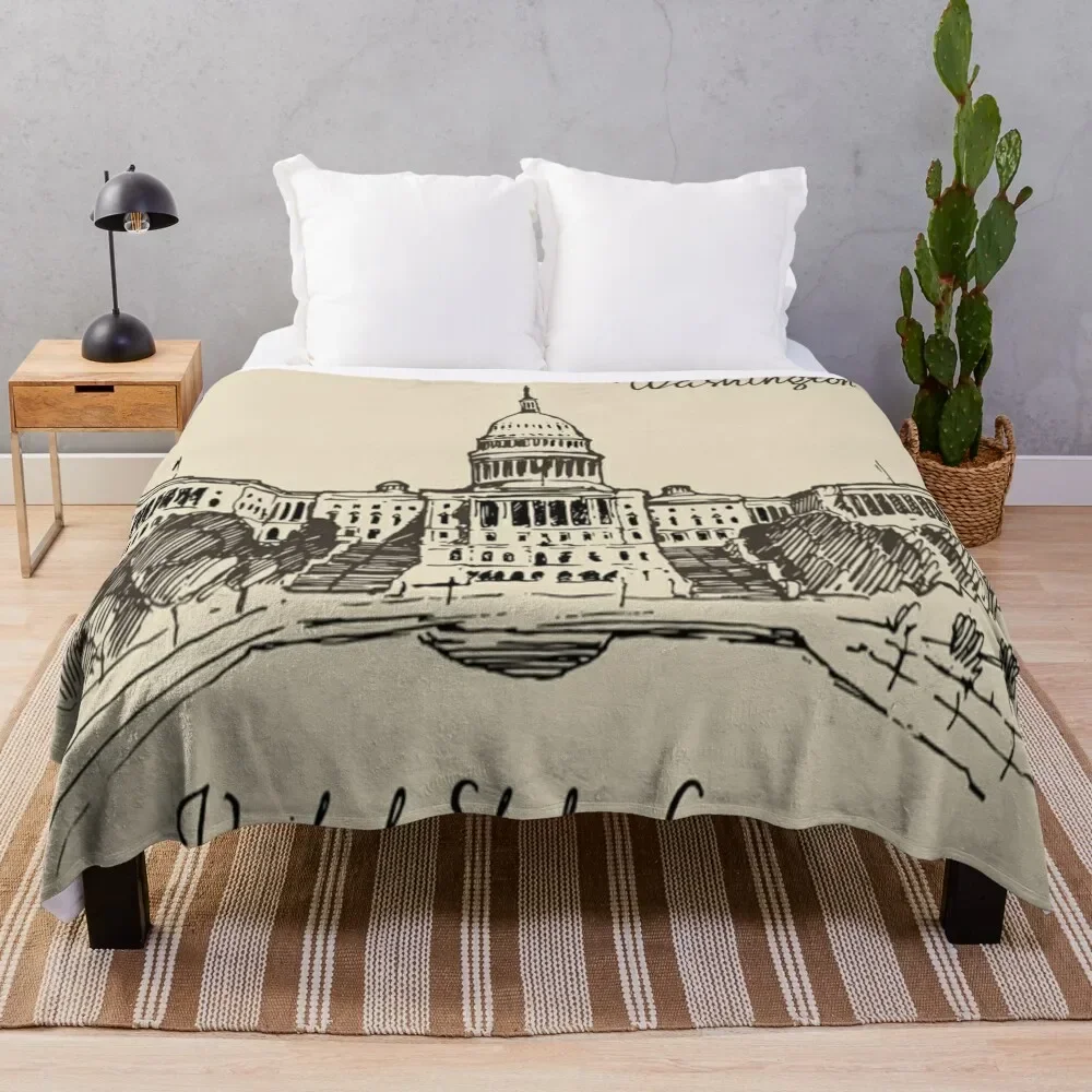 United states capital hill capitol washington dc Throw Blanket Moving Thin Blankets