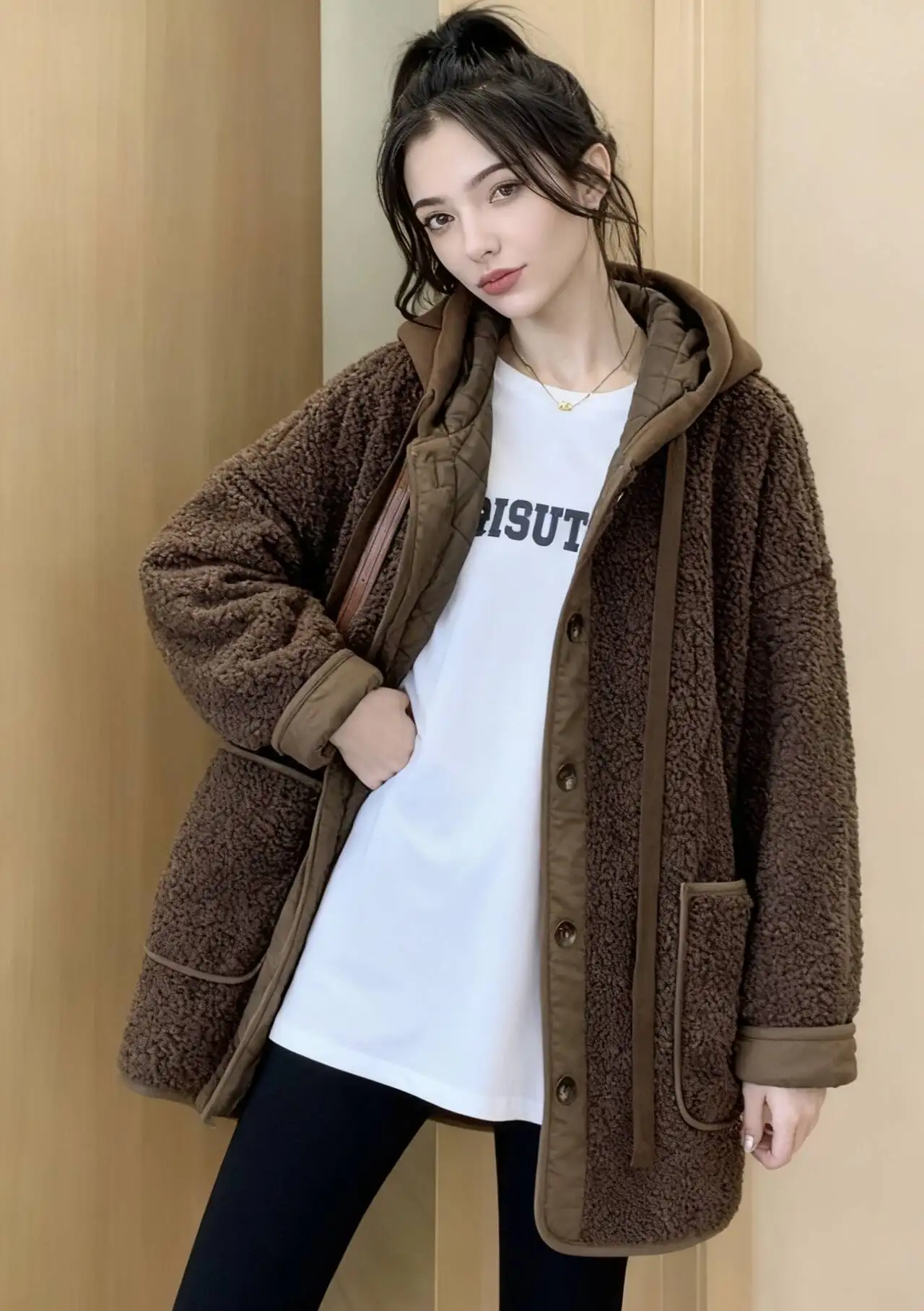 

Женские парки унисекс, осенние вельветовые парки на подкладке, на пуговицах, в рубчик, пушистые, в консервативном стиле, для колледжа, удобные, нежные, мягкие, молодежные, свободные, OL