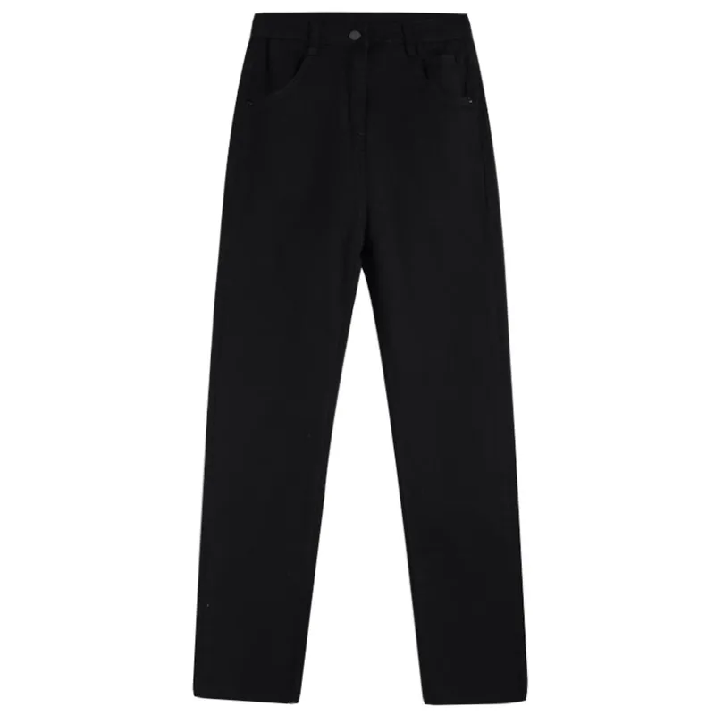 

Прямые эластичные девятидюймовые джинсы с высокой талией, большие размеры, женские летние новые утягивающие универсальные джинсовые брюки