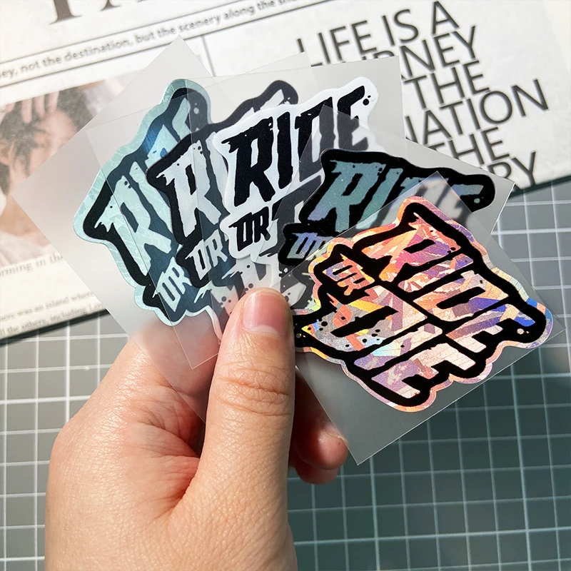 1PC RIDE OR DIE Motorcycle Stickers Waterproof DlY Motorbike Fuel Tank Helemt Road Bicycle Frame Top Tube Scooter Vinyl Decals