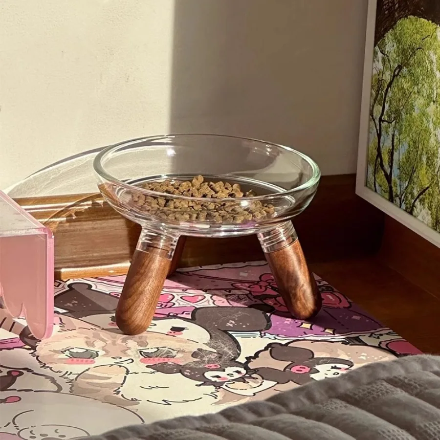 500ml Cat Feeder Dog Bowl Is Not Easy To Knock Over Increased Height To Protect Cervical Spine Things for Pet Cat Accessories