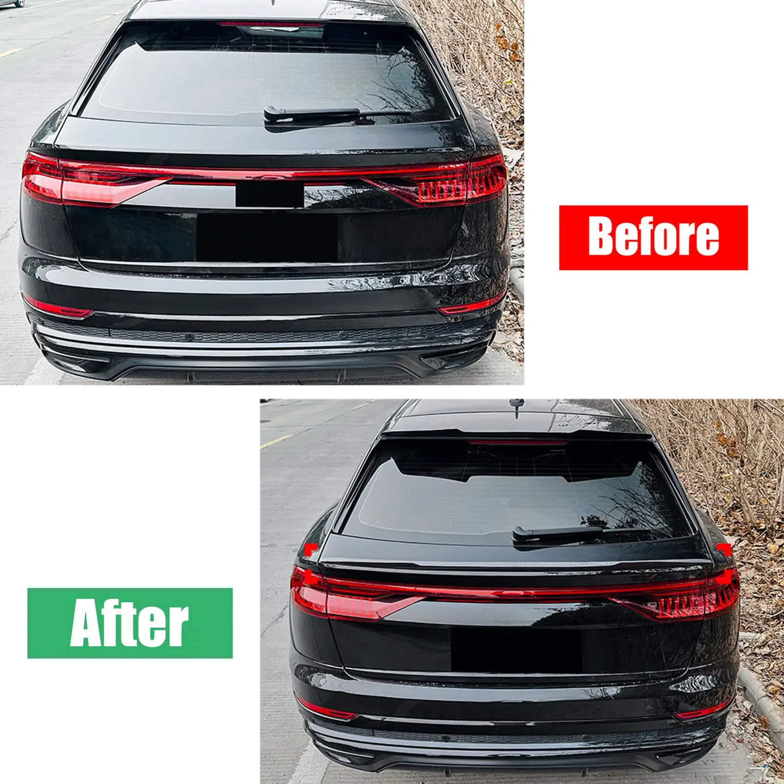 

Car Tail Wings Fixed Wind Spoiler Tail Fin Decoration Accessories For Audi Q8 SQ8 2019+