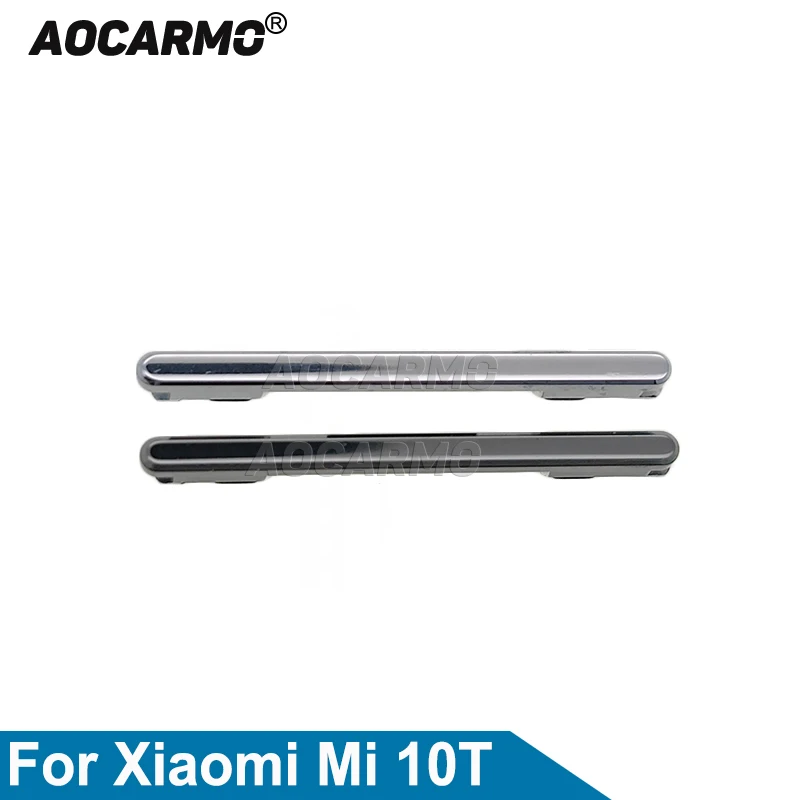 

Aocarmo For Xiaomi Mi 10T Black Silver Side Button Key Volume Power ON/OFF Volume Up/Down