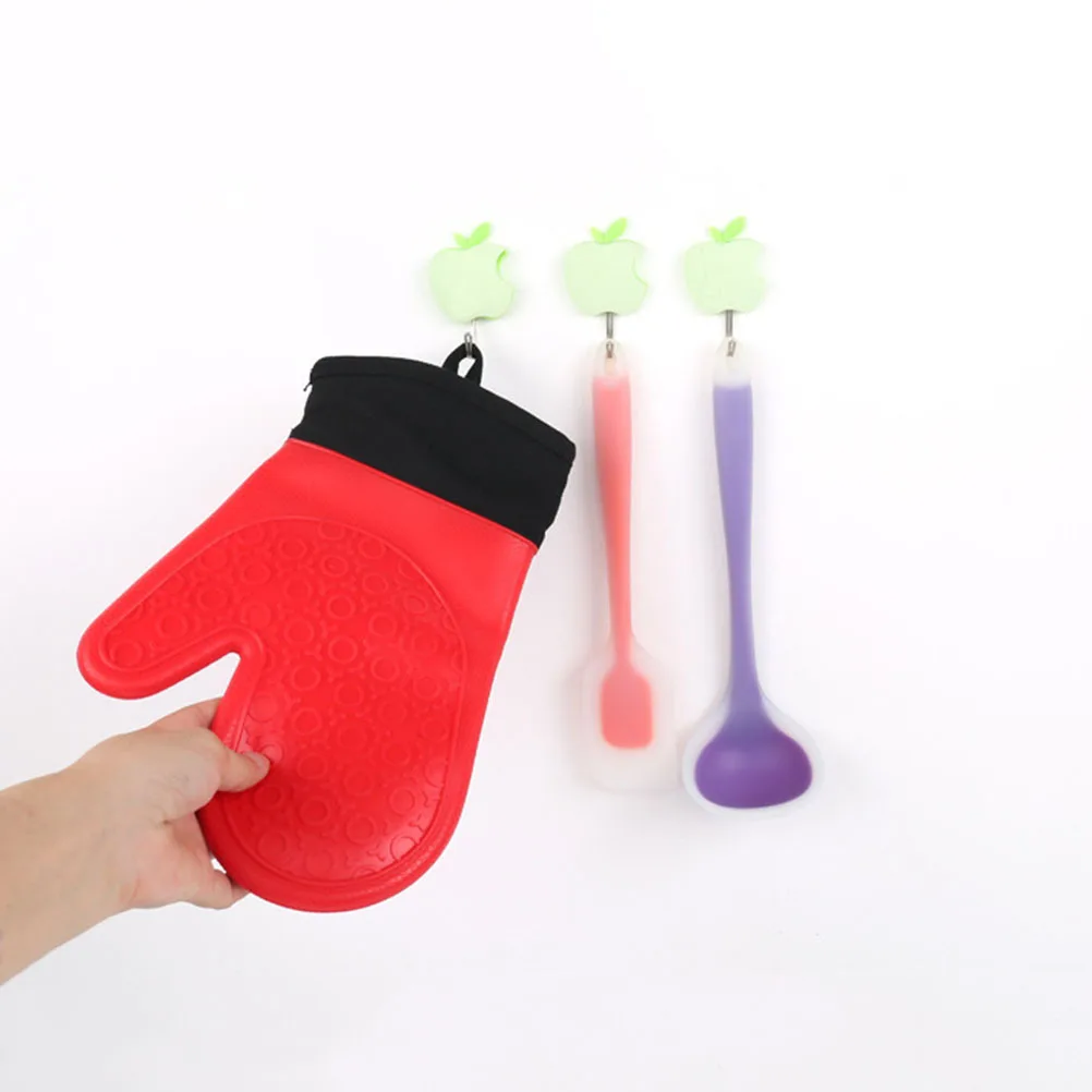 

2Pcs Heat Resistant Silicone Oven Mitts Cotton Lining Food Grade Insulation for Cooking Bbq Grilling Baking Microwave Kitchen