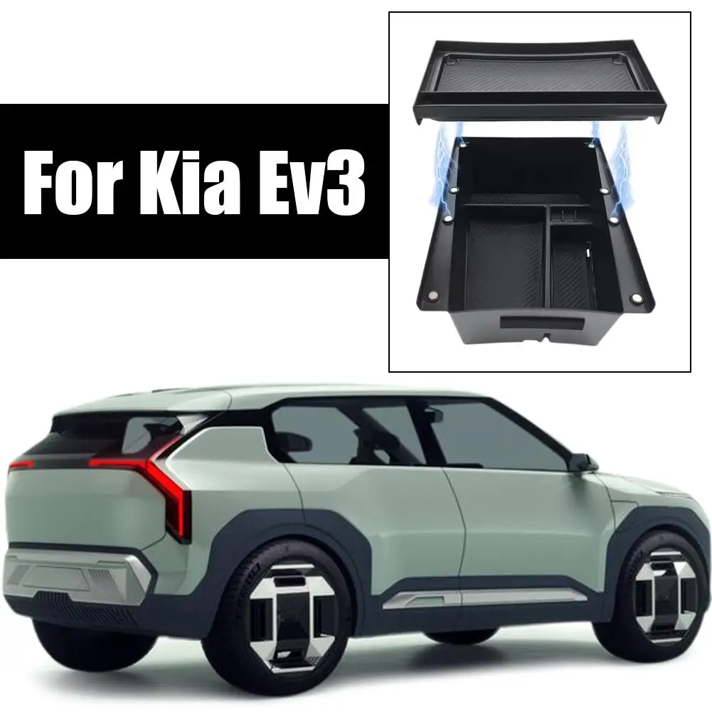 

For Kia EV3 Armrest Under Storage Box Organizer Holder Tray Car Central Card Coin Stowing Tidying Car interior Accessories