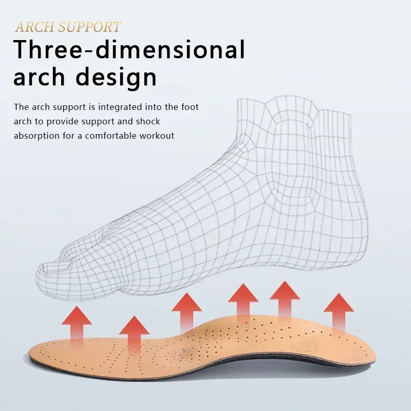 Semelles intérieures Orth4WD pour hommes et femmes, coussinets de chaussures, l'offre elles de soutien de la voûte plantaire, inserts de chaussures, peau de vache de qualité, désodorisantes