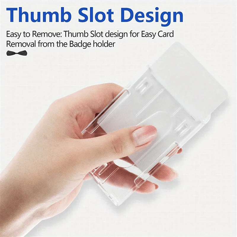 Llavero con carrete de insignia, funda retráctil para permiso de trabajo, funda con ranura para tarjeta Dual, Protector de tarjetero, cubierta de etiqueta de identificación