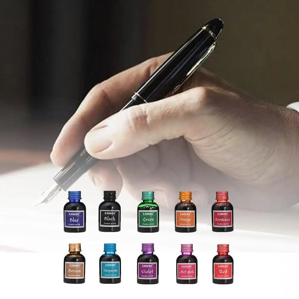 Pure Colorful 30ml Fountain Pen Ink Bottle 30ml, Smooth Effortless Flawless Writing, Refilling Inks Stationery Office Supplies