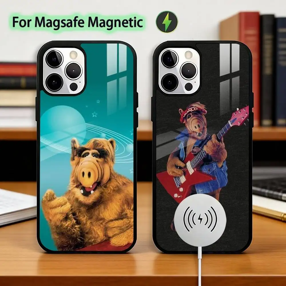 

TV Series A-Alf Phone Case For iPhone17,16,15,14,13,12,11 Plus,Pro Magnetic with Magsafe Wireless Charging