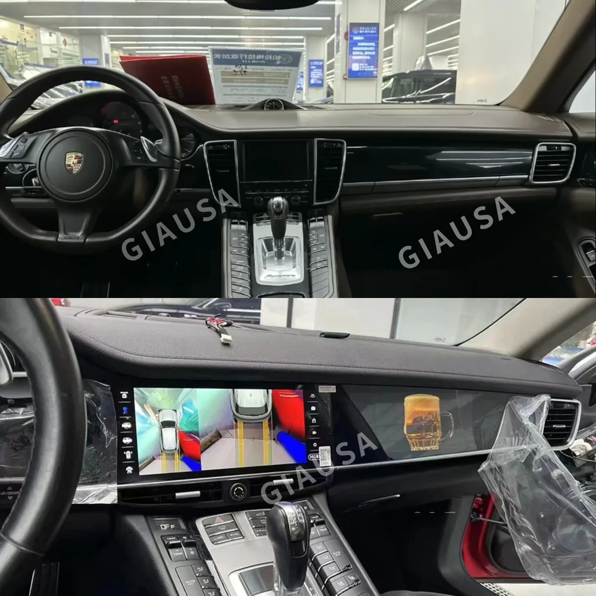 Radio Android QLED mejorada de 24,6 pulgadas para Porsche Panamera 2011-2017 navegación GPS para coche reproductor Multimedia pantalla táctil unidad principal