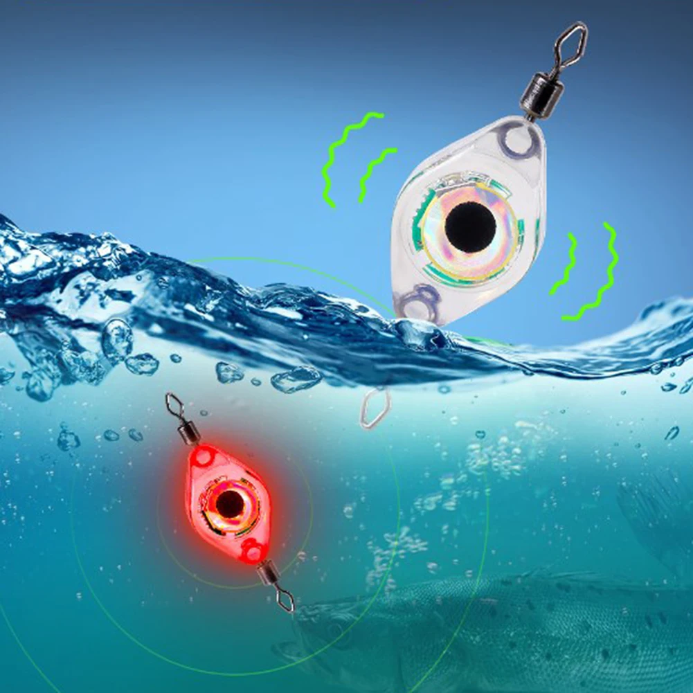 1Pcs Fishing Lure Light LED Underwater Flash Lure Lamp Lightweight For Attracting Fish Anti-pressure Waterproof Fishing Tools