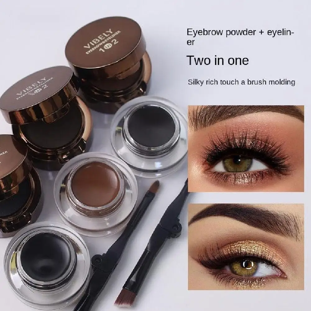 

Two Color Eyeliner Cream Two In One Waterproof, Smudging Cream Eyebrow And Sweat Non Proof, M7V3