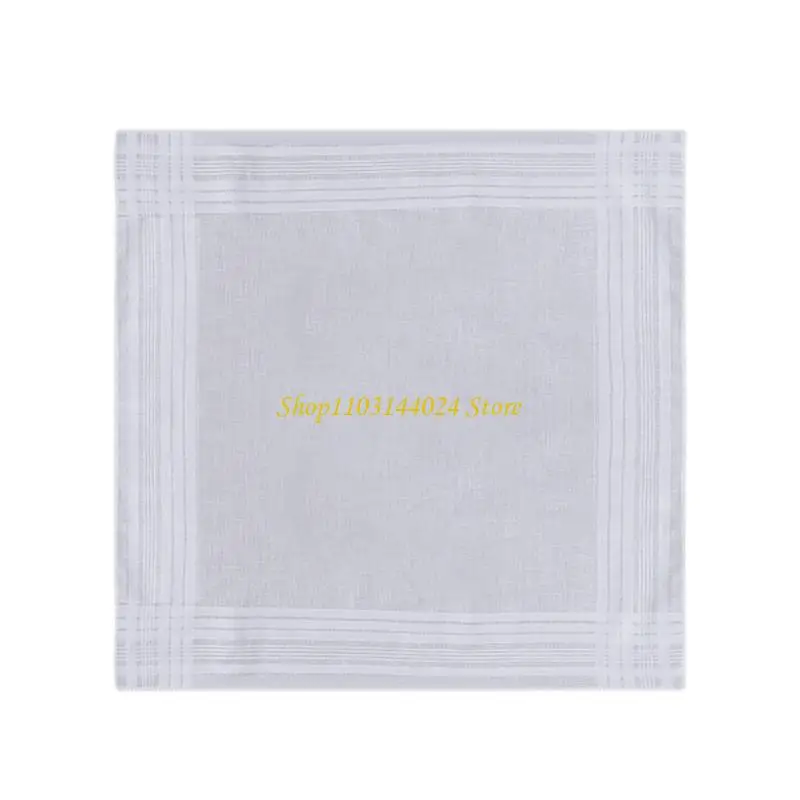 

N5KE Breathable Cotton Handkerchief Prom Event Handkerchiefs Bride and Wedding Gift Great For Hygiene