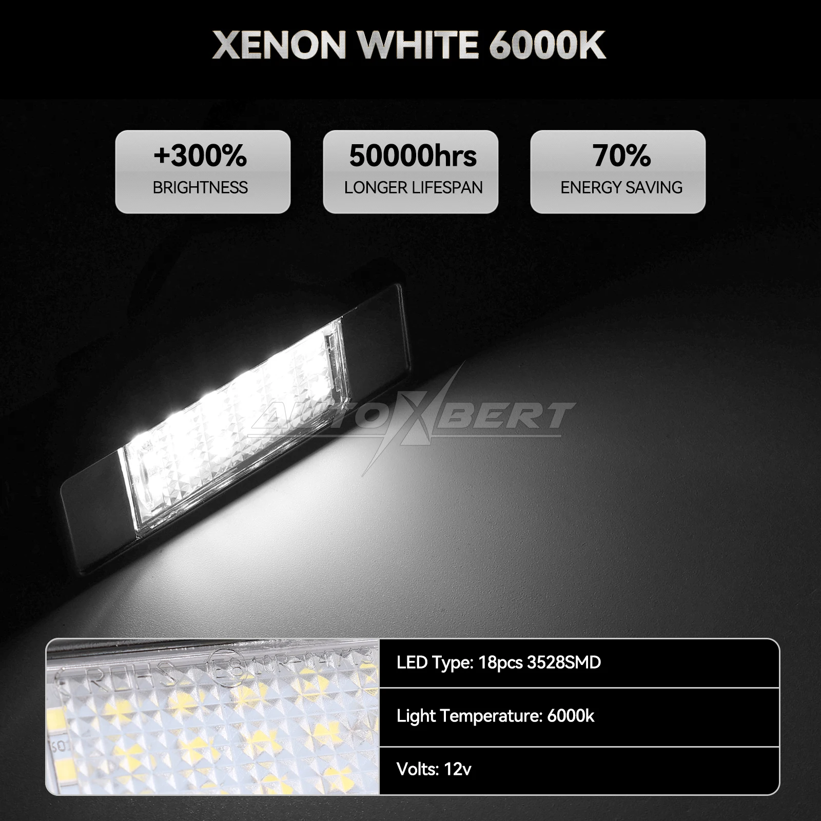 2Pcs Error Free LED License Plate Light Number Plate Lamp For Mercedes-Benz Vito Viano W639 2003-2014 Sprinter W906 2006-2018