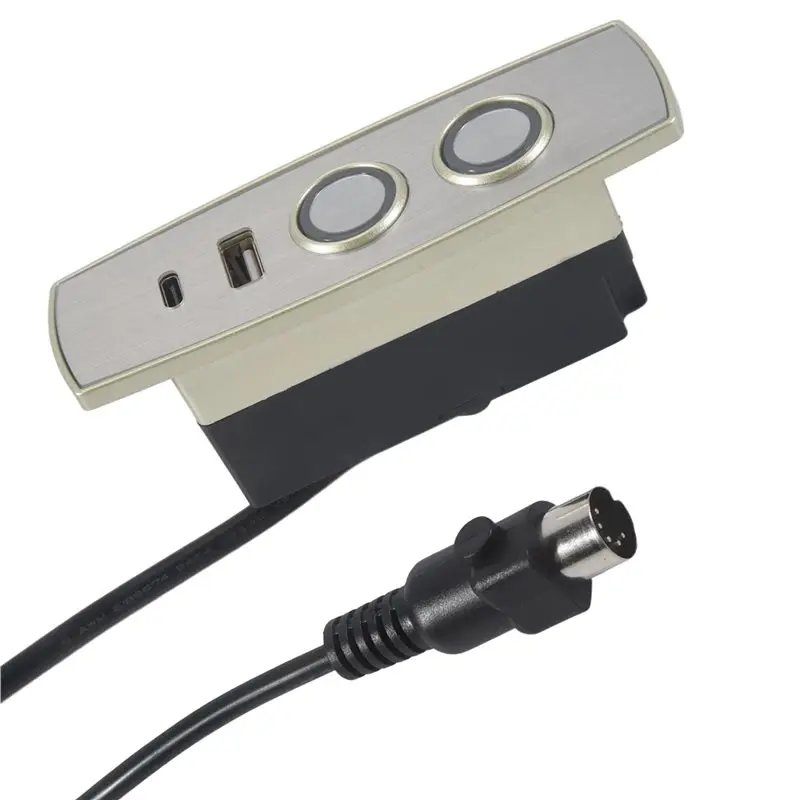 2025 Trend Electric Recliner Controller ABS 2 Button 5 Pin Straight Connectors Electric Sofa Lift Chair Hand Control Switch - view 3