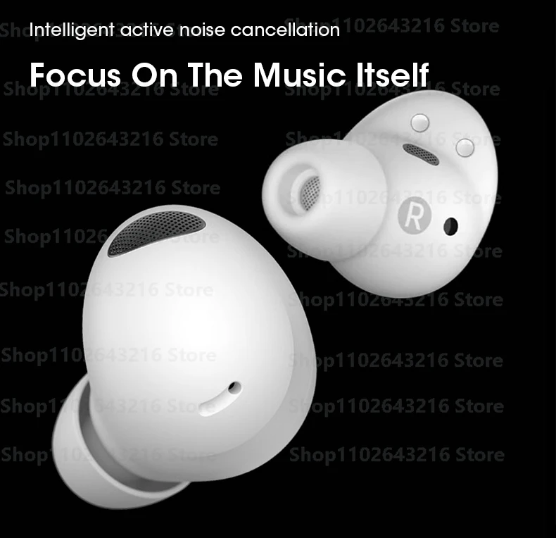 2024 Buds 2 Pro True Wireless Bluetooth Earphones Headphones HiFi Sound Low Latency Noise Reduction Earbuds for IPhone Android