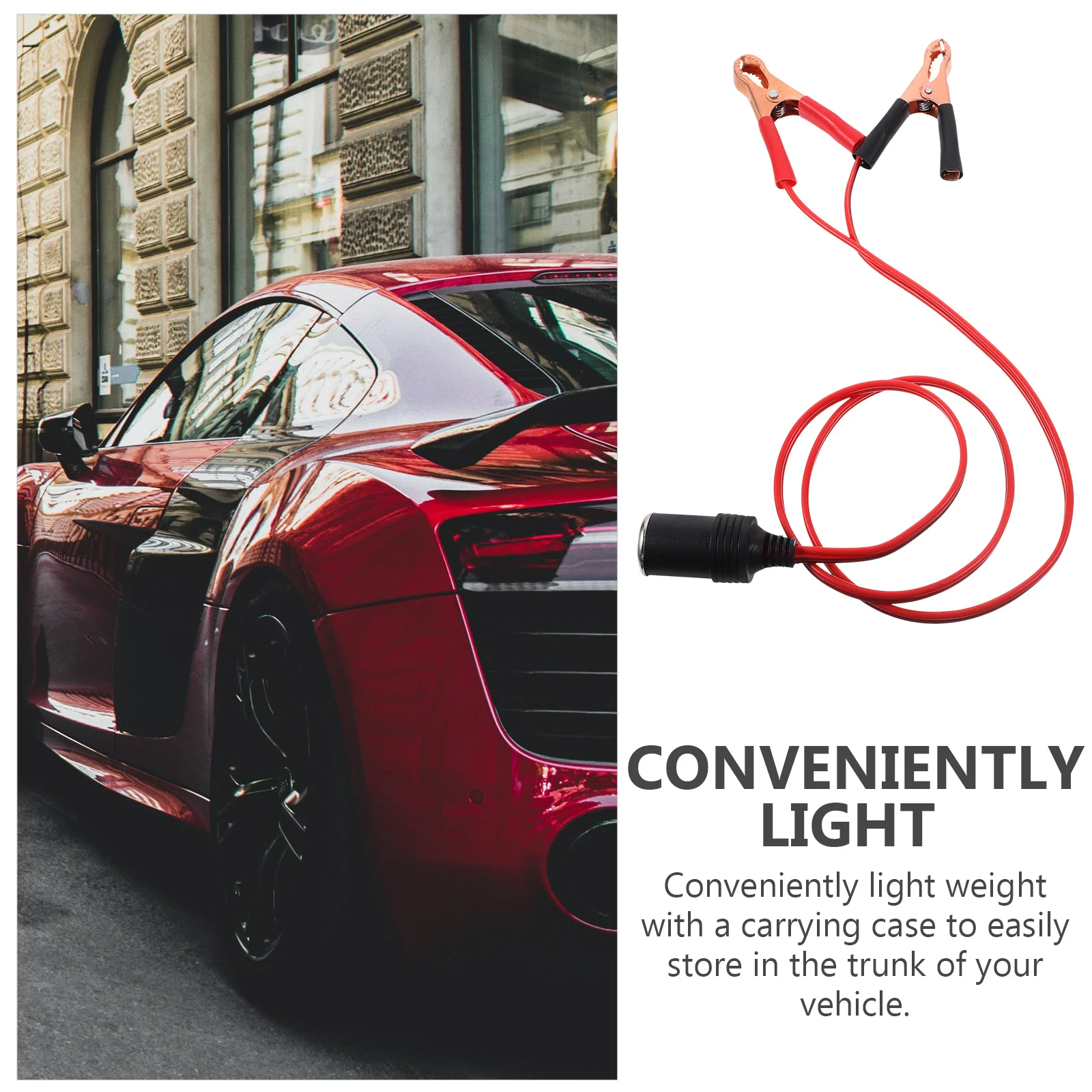 

1.5m Car Booster Cable Flexible Copper Clamps Color Coded Portable Jumper Cable for Car Truck Emergency Use