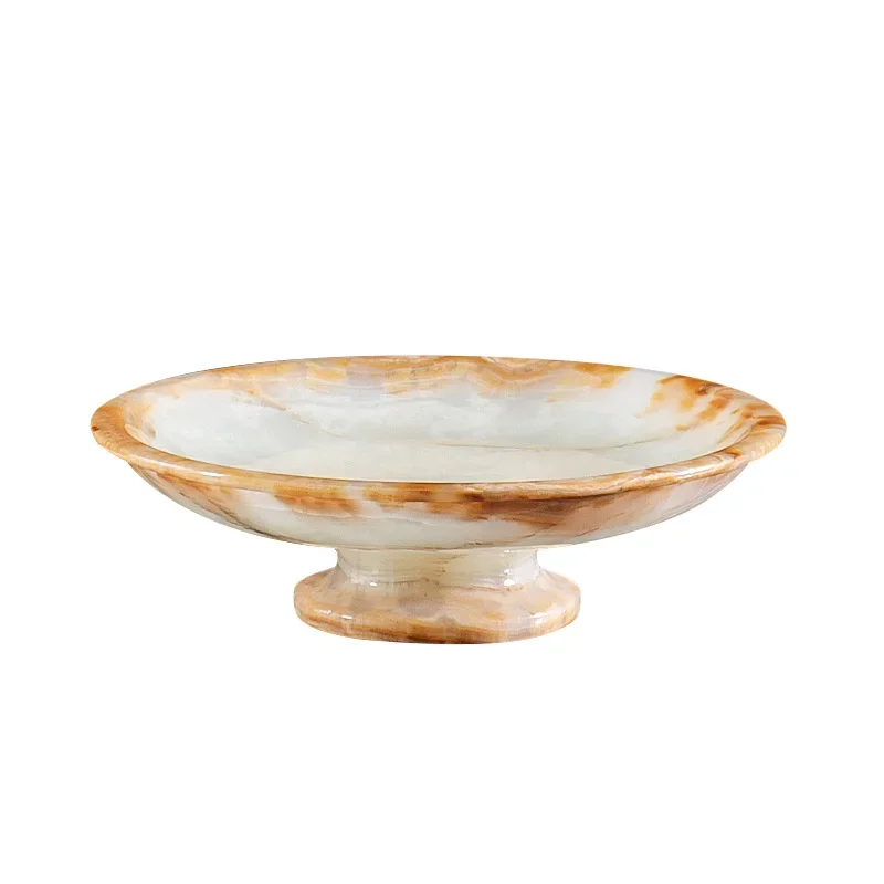 

Natural jade fruit plate meal plate light luxury home ornament storage plate