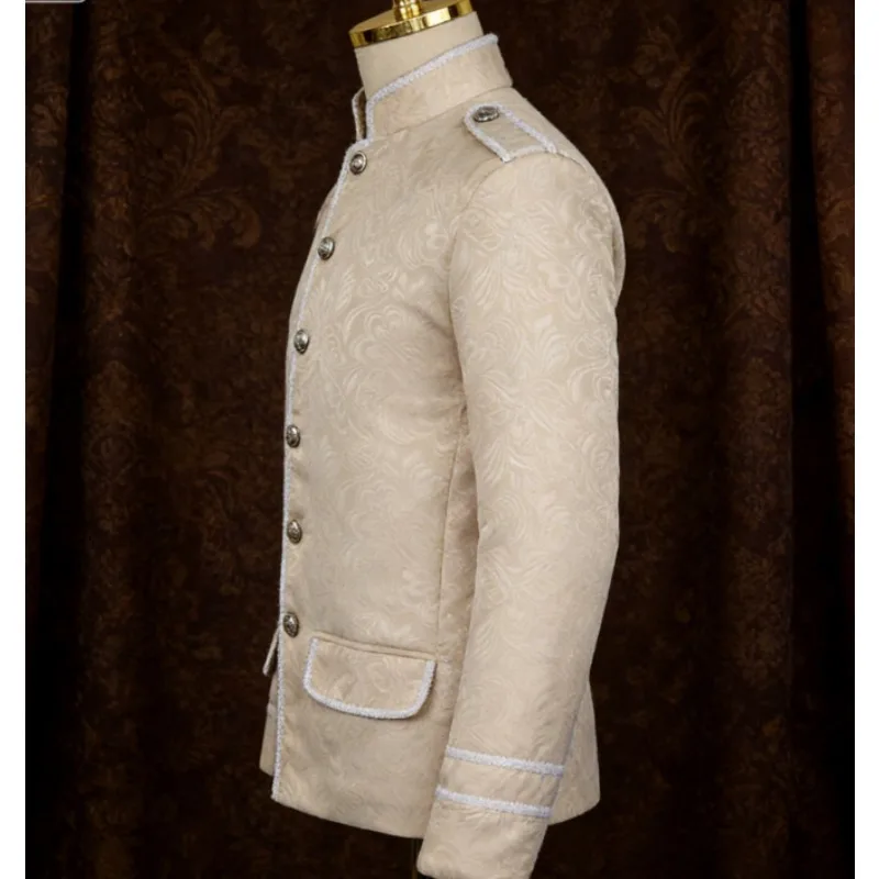 

Мужской готический пиджак в средневековом стиле, стимпанк, ретро-панк, викторианский костюм для косплея, куртка для выступлений, готический костюм для мужчин