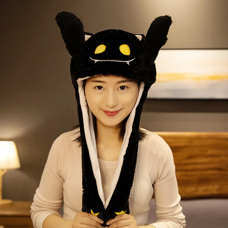 Cartoon Kawaii Bunny Ears Hat Moving Airbag Rabbit Soft Jumping Up Cap Funny Toy Girls Hat Toys Gift for Adult Kids