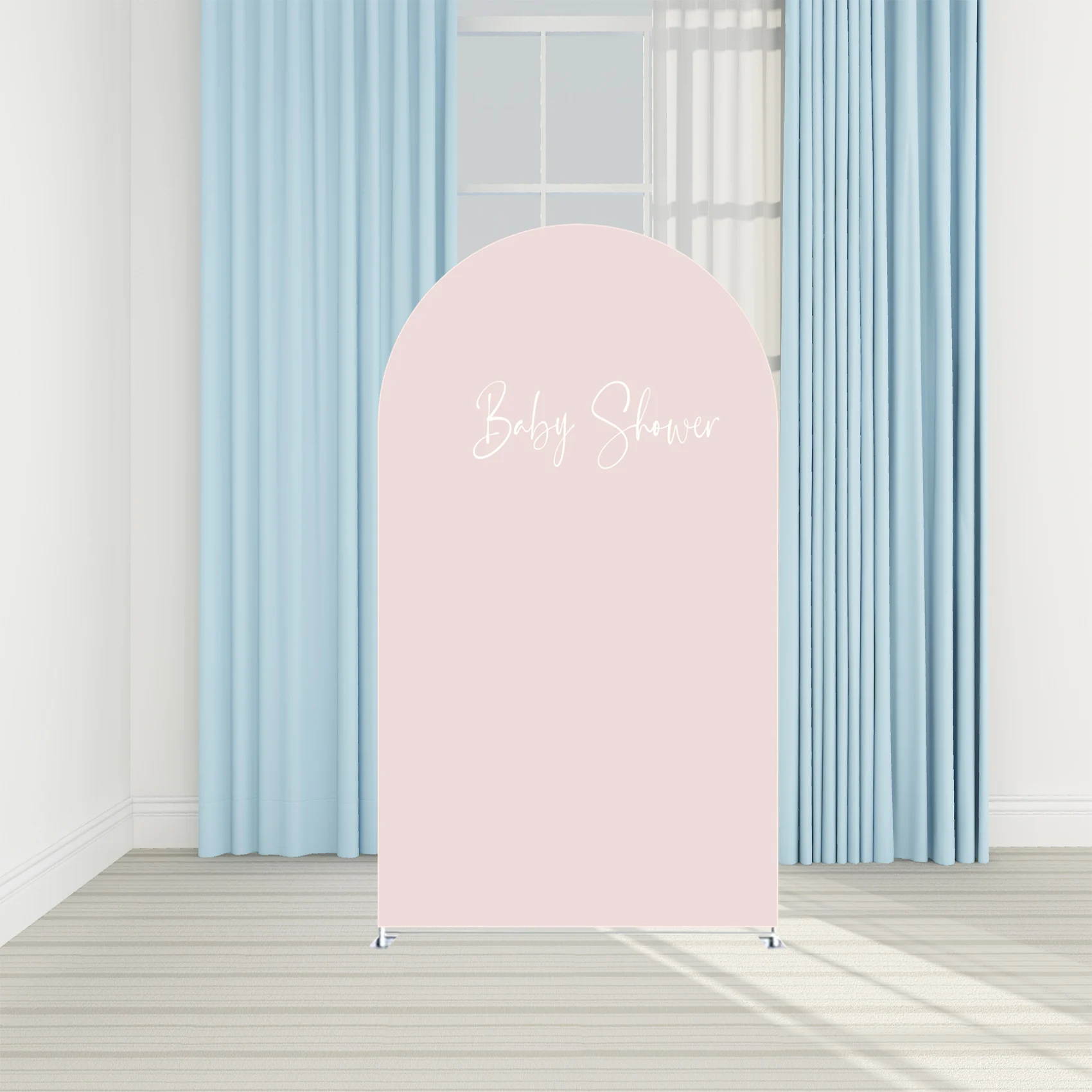 Tissu de fond arqué rose couvre pour fille bébé douche fête décoration extensible arc toile de fond support couverture GX-3037