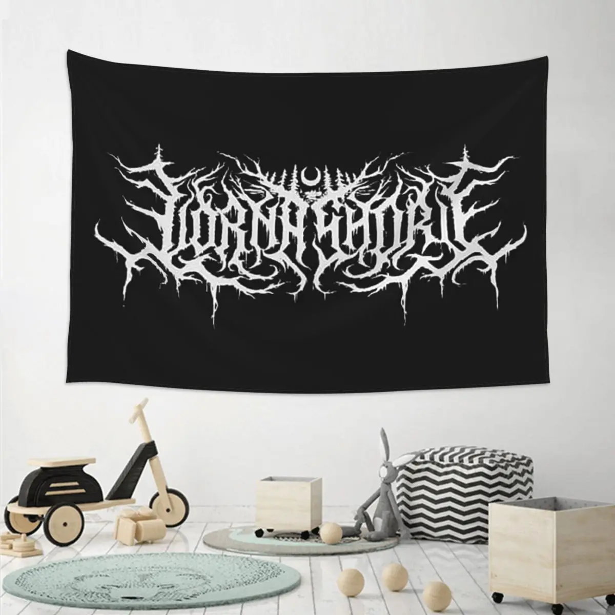 Lorna Shore Tapestry Funny Wall Hanging Aesthetic Home Decoration Tapestries for Living Room Bedroom Dorm Room
