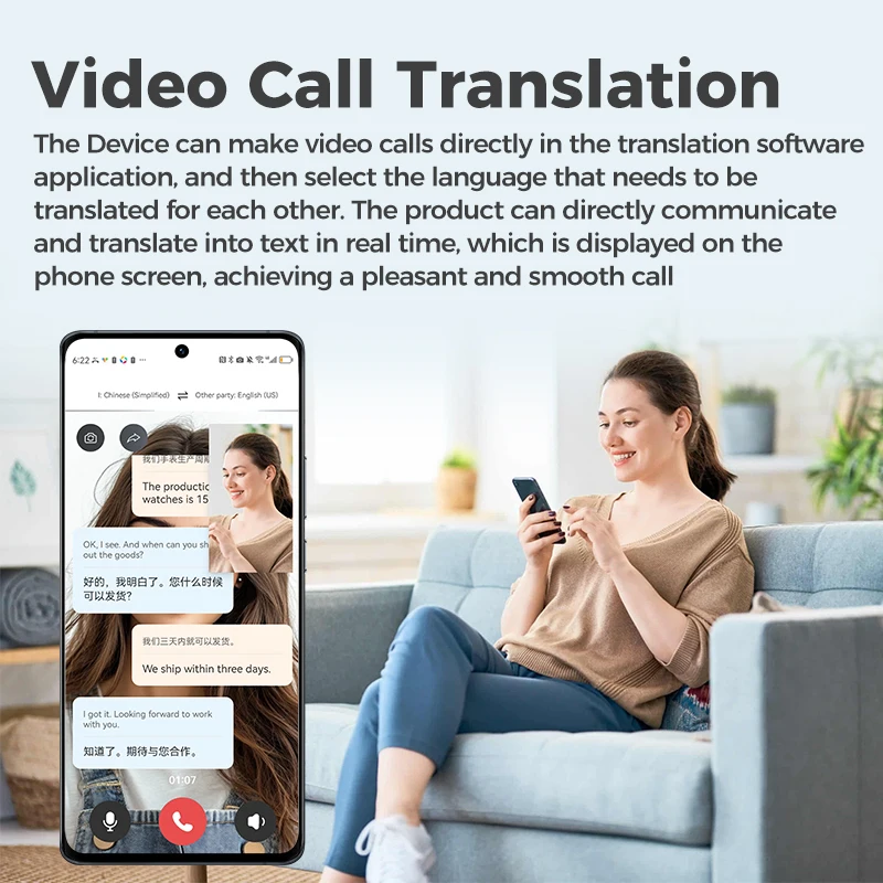 AI Voice Photo Recording Translator Wireless Bluetooth Earphones Video Translation Multi 139 Languages Real Time Translate