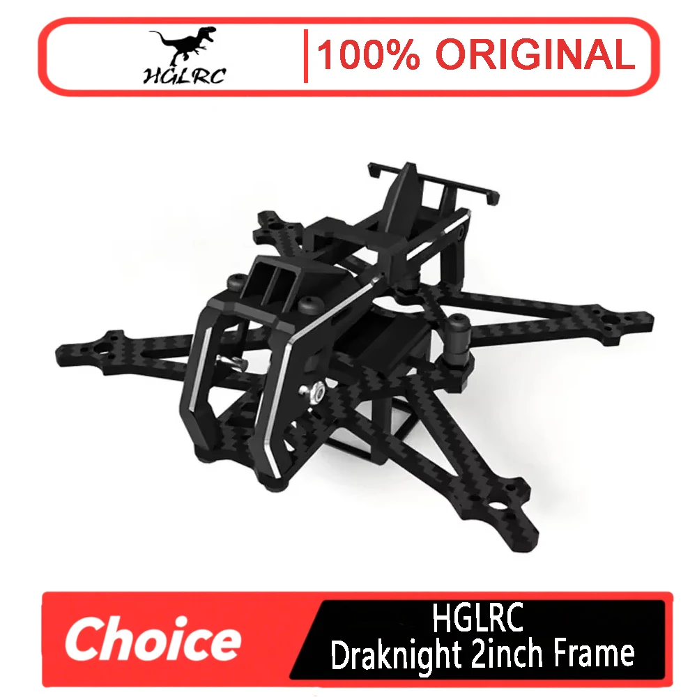 

HGLRC Draknight 2 дюйма 91 мм сверхлегкая зубочистка FPV рамка совместима 2-дюймовый пропеллер для FPV Freestyle Drone Part