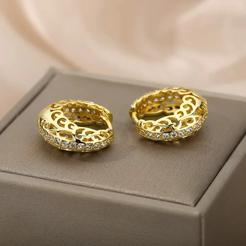 925 Sterling Zilveren Zirkonia Oorringen Voor Vrouwen Statement Accessoires Vrouwelijke Bruiloft Oorbellen Nieuwe Trendy Sieraden