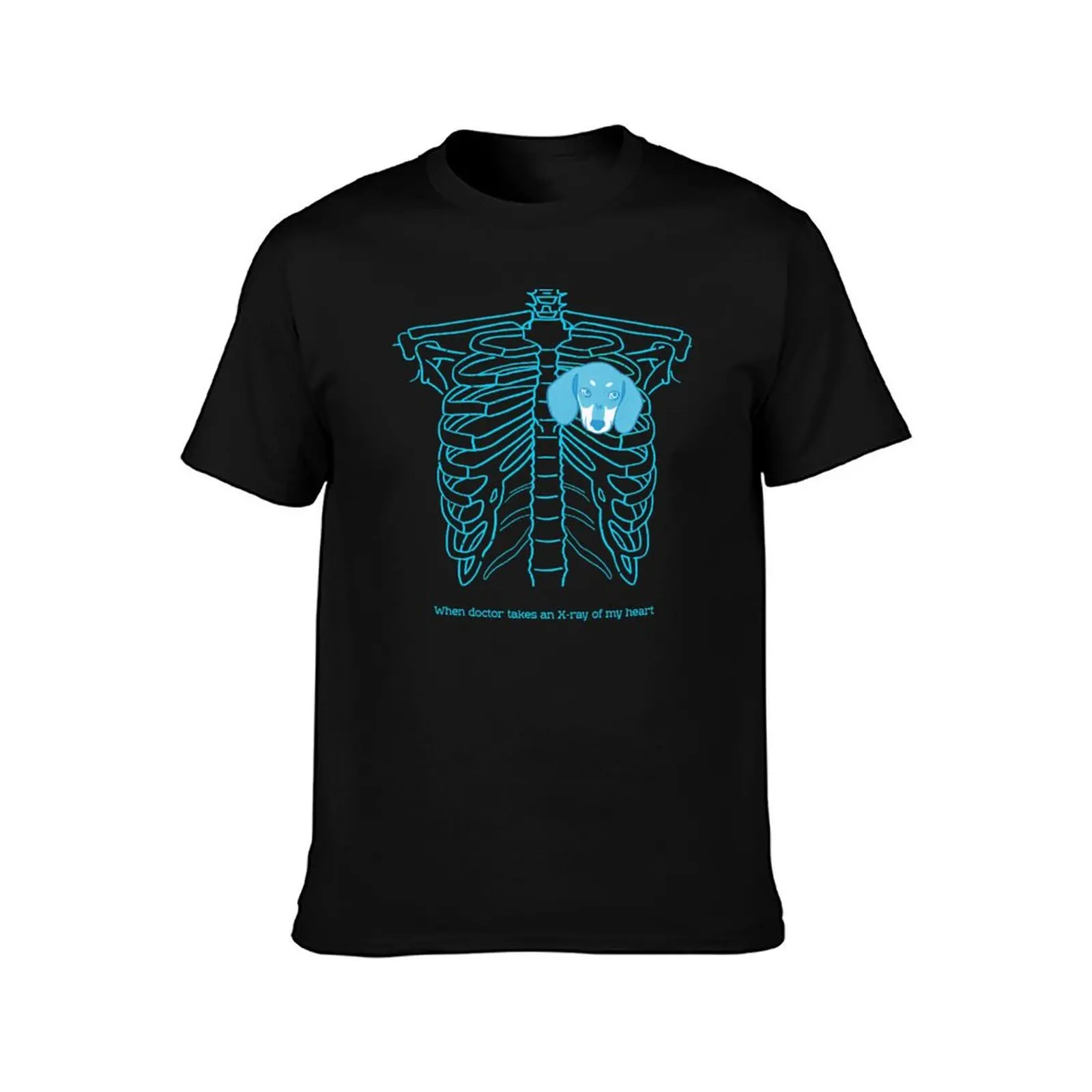 When doctor takes an X ray of my Heart Dachshund T-Shirt Work Wear Simple Tee Shirt T-Shirt