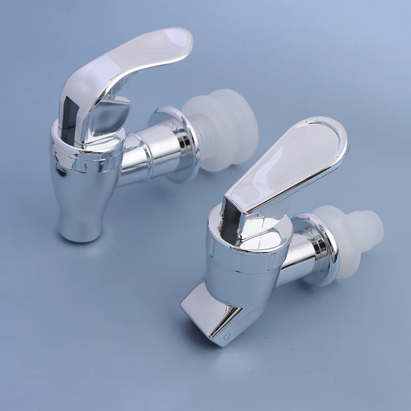 1pc Generic Drink Dispenser Spigot Spout Electroplated Plastic Faucet Barrel Water Tank Faucet Wine Valve Water Dispenser Tap