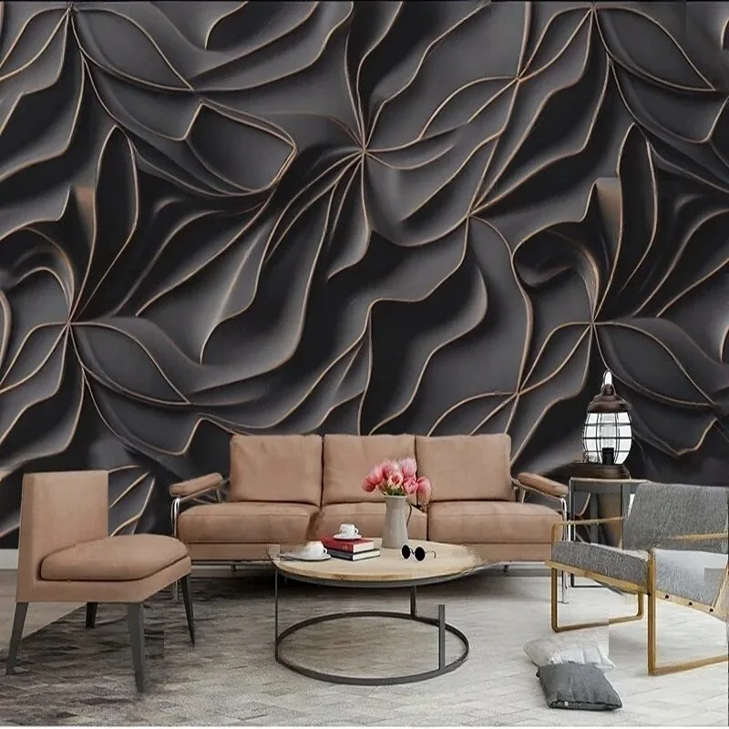 Customized Mural Modern Abstract Marble Geometric Pattern Wallpaper for Living Room TV Sofa Background Wall Decoration