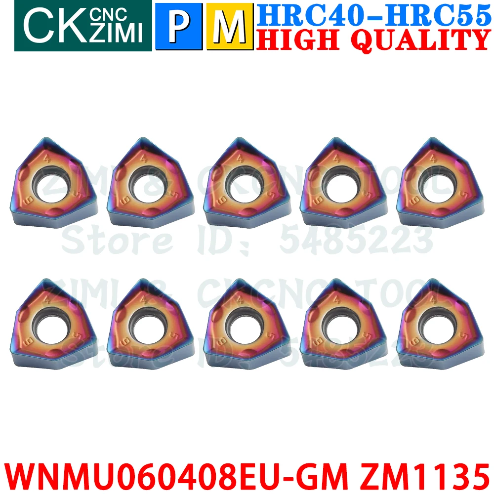 WNMU060408EU-GM ZM1135 WNMU 060408 Carbide Inserts Fast Feed Milling Insert MFWN90 CNC Indexable Heavy Face Cutting Milling Tool