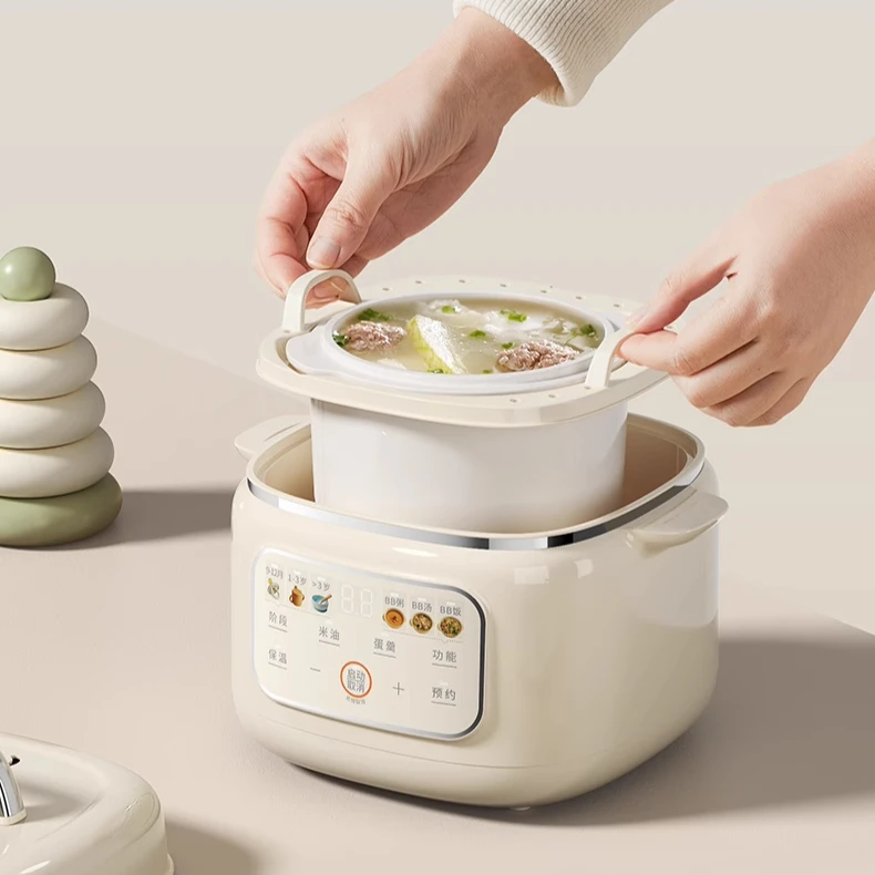 Multifunctional Ceramic Electric Stew Pot Special Rice Oil Stew for Infants and Babies Automatic Supplementary Food Soup Pot