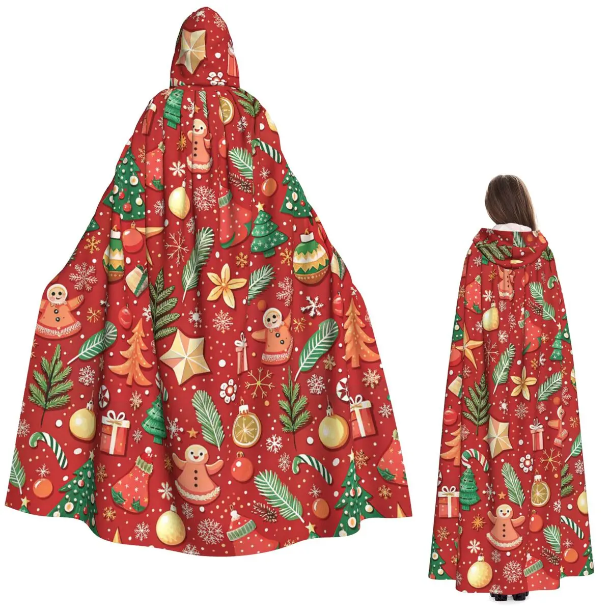 

Длинный плащ с капюшоном, средневековый костюм ведьмы, накидка для косплея, пальто на Хэллоуин для взрослых, унисекс