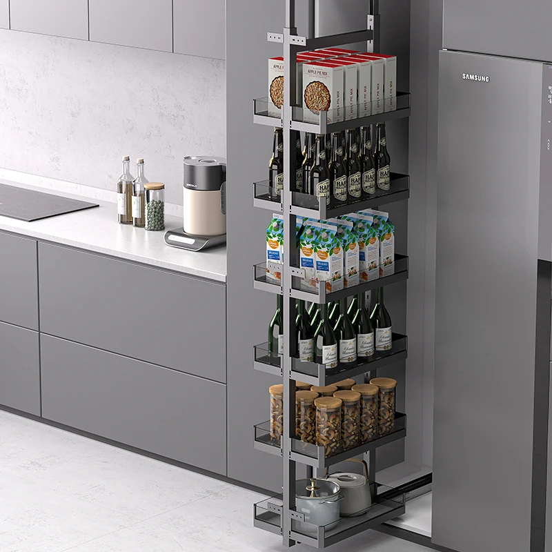 High Cabinet, Large Monster Storage, High Depth, Narrow Pull Basket, Sewn Side Mount, Side Pull Snack Drawer Style