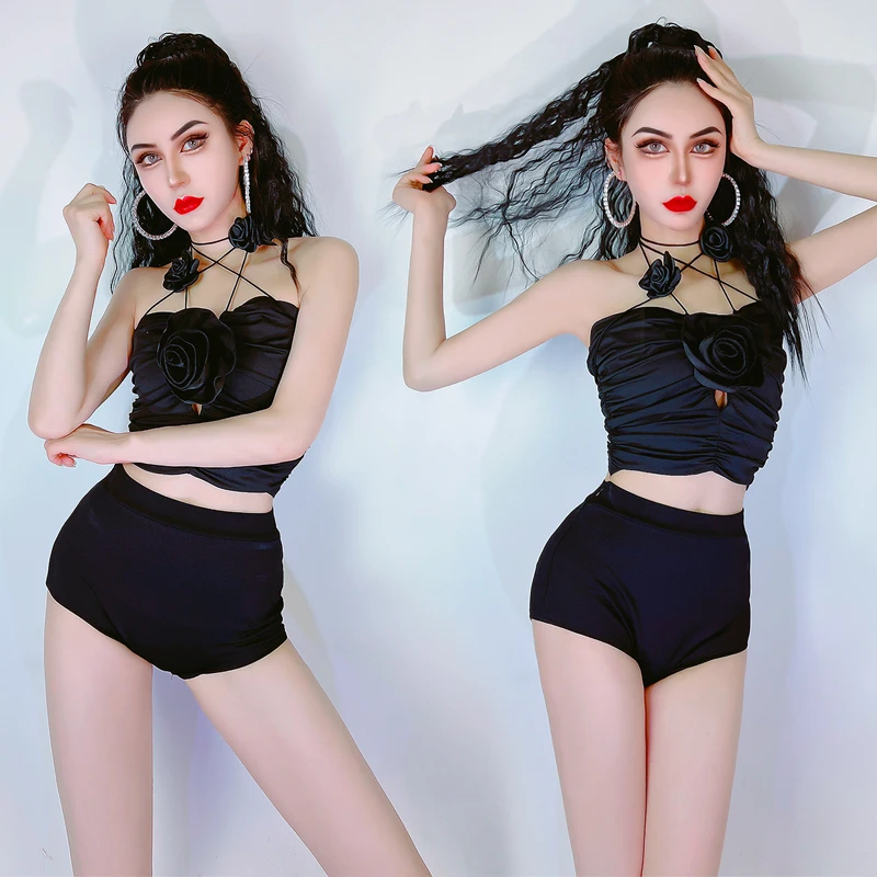 

Nightclub Gogo Dance Costume Bar Dj Ds Party Rave Outfit Sexy Pole Dance Clothes Adult Women Hip Hop Jazz Dancewear YS3784