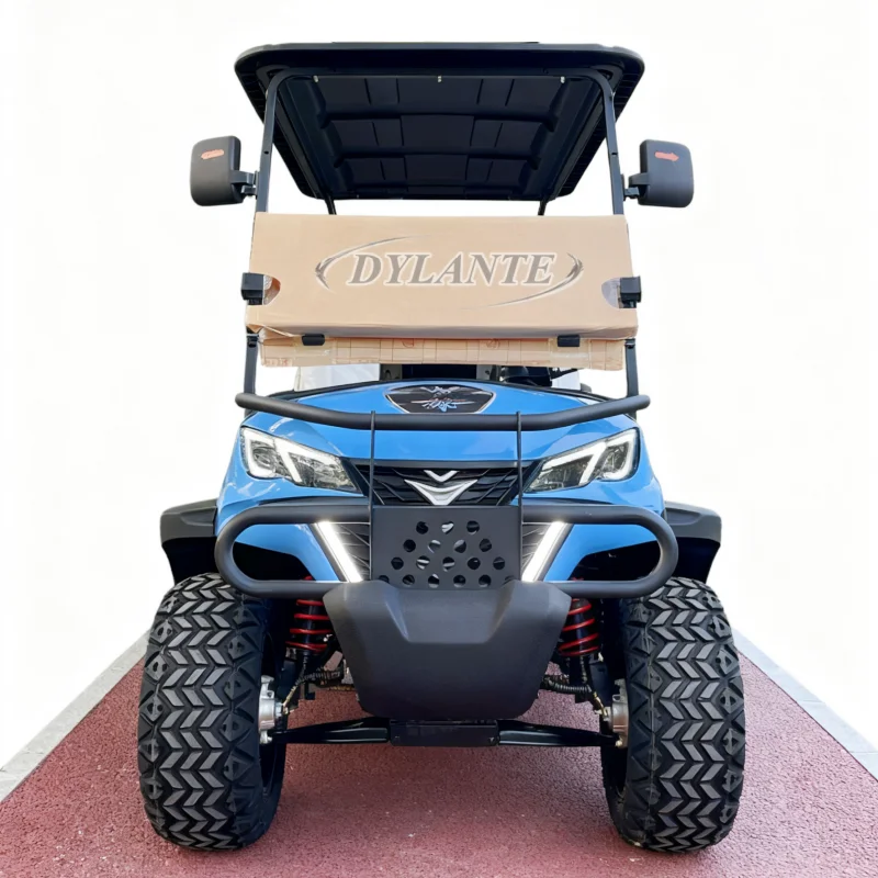 سعر المصنع سعر الخصم 60 فولت نمط حصري عربة جولف كهربائية مع حامل حقيبة جولف 4 + 2 مقعد سيارة صيد صغيرة متعددة الأغراض