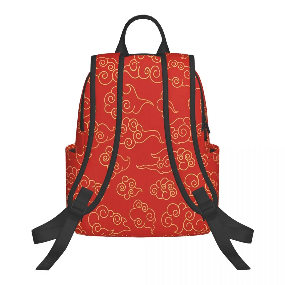 Artistic Red Cloud Pattern Student Backpack School Bag Hiking Travel Daypack for Men Women Bookbag Shoulder Bags