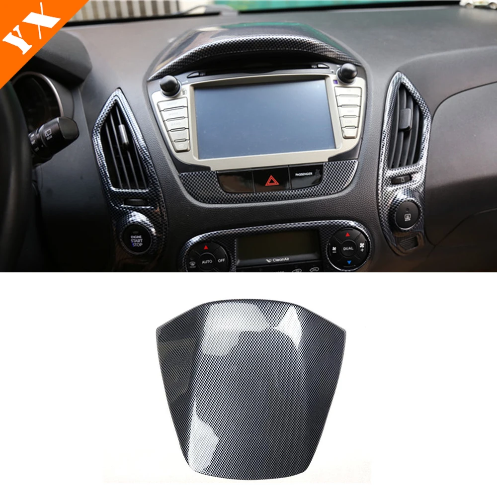 

Carbon Look Garnish Car Dashboard Cover Instrument Sticker Frame Trim Accessories For Hyundai Tucson 2009-2014 1pcs