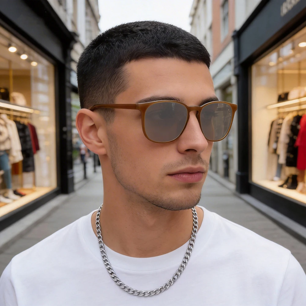 Neue Quadratische Retro-Sonnenbrille für Herren, Modische Punk-Propionat-Sonnenbrille für Damen, Outdoor-Reise-Party-Sport-Brillen UV400