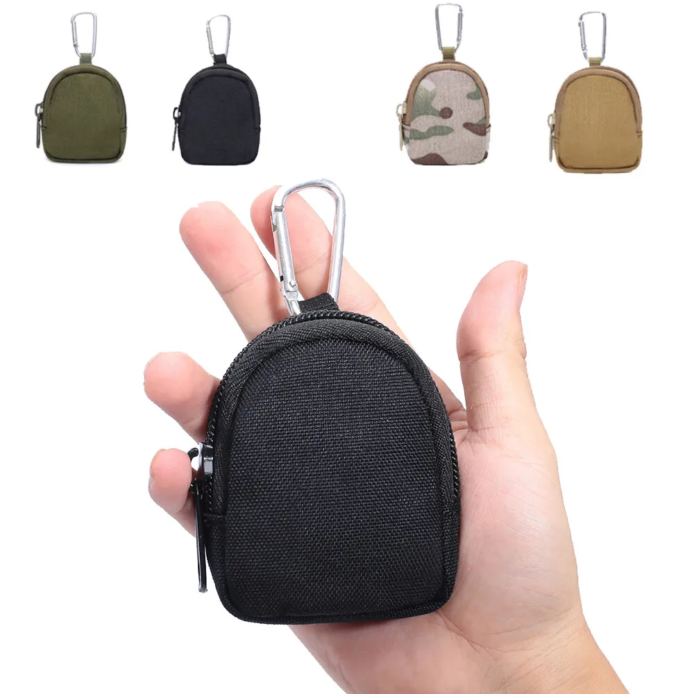 

Tactical Military Mini Wallet Key Pouch EDC Coin Purses Zipper Small Waist Bag Earphone Holder Pouch for Hunting Hiking Outdoor